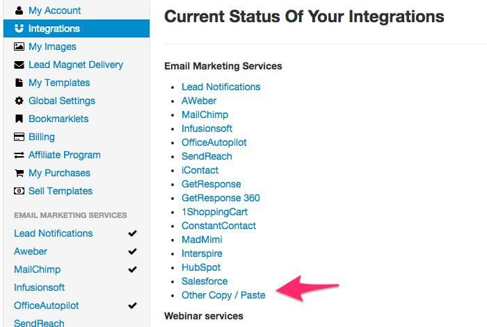 LeadPages integrations