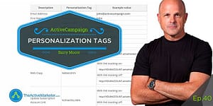 ActiveCampaign Personalization Tags Barry Moore